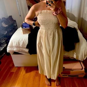 Beige sleeveless dress